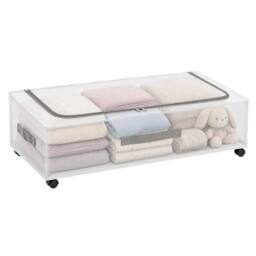 Kelvenix Under Bed Storage Containers with Wheels in White - thumbnail 1