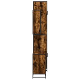 Berkfield Home 3 Piece Bathroom Furniture Set Smoked Oak Engineered Wood in Brown - thumbnail 6