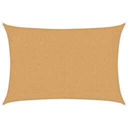 Berkfield Home Sunshade Sail 160 g/m¬≤ Rectangular Sand 2x3 m HDPE in Yellow - thumbnail 2