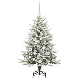 Berkfield Home Artificial Pre-lit Christmas Tree with Ball Set Green 120 cm - thumbnail 3