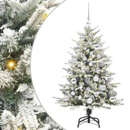 Berkfield Home Artificial Pre-lit Christmas Tree with Ball Set Green 120 cm - thumbnail 2