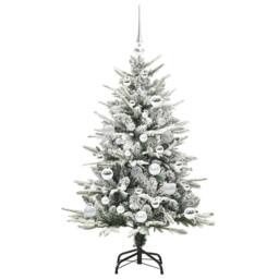 Berkfield Home Artificial Pre-lit Christmas Tree with Ball Set Green 120 cm - thumbnail 4