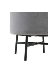 Living and Home Contemporary Velvet Storage Ottoman Footstool in Grey - thumbnail 9