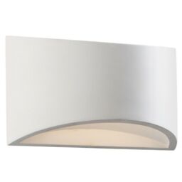 Loops 2 PACK 200mm LED Wall Light Warm White Primed White (ready to paint) Curved Lamp - thumbnail 2