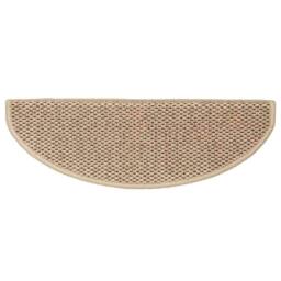 Berkfield Home Stair Mats Self-adhesive Sisal-Look 15 pcs 65x21x4 cm Sand in Beige - Size: Medium - thumbnail 4