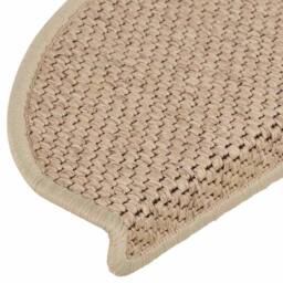Berkfield Home Stair Mats Self-adhesive Sisal-Look 15 pcs 65x21x4 cm Sand in Beige - Size: Medium - thumbnail 7