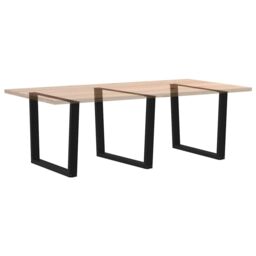 Berkfield Home Dining Table Legs V-Shape 3 pcs Black 100x(72-73.3) cm Steel - thumbnail 8