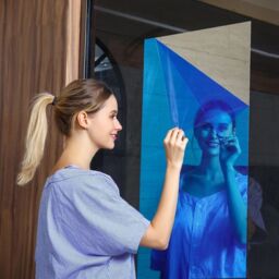 VOGREX 200x60cm Mirror Sticker Roll - Self-Adhesive Wall Film Decor in Silver - Size: 200x60 cm - thumbnail 3