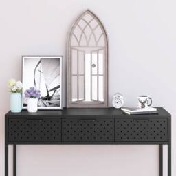 Berkfield Home Mirror Sand 70x30 cm Iron for Indoor Use in Cream - thumbnail 2