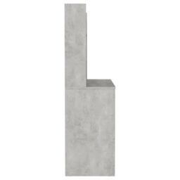 Berkfield Home Makeup Table with LED Lights 100x40x135 cm MDF Concrete Grey - Size: 100 x 40 x 135 cm - thumbnail 4