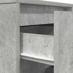 Berkfield Home Bedside Cabinet with LED Lights¬†Concrete Grey 38x34x50 cm - Size: 38 x 34 x 50 cm - thumbnail 9