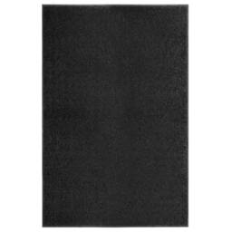Berkfield Home Pliable Doormat Washable Black 120x180 cm - thumbnail 2