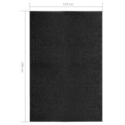Berkfield Home Pliable Doormat Washable Black 120x180 cm - thumbnail 6