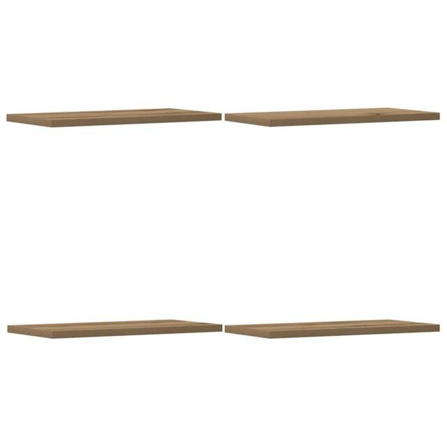 Berkfield Home Wall Shelves 4 pcs Artisan Oak 40x20x1.5 cm Engineered Wood in Brown - image 1