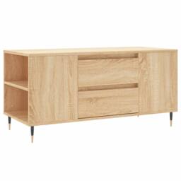 Berkfield Home Coffee Table Sonoma Oak 102x44.5x50 cm Engineered Wood in Light Oak - thumbnail 1