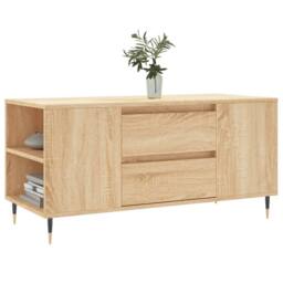 Berkfield Home Coffee Table Sonoma Oak 102x44.5x50 cm Engineered Wood in Light Oak - thumbnail 3
