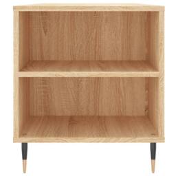 Berkfield Home Coffee Table Sonoma Oak 102x44.5x50 cm Engineered Wood in Light Oak - thumbnail 7