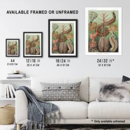 "Artery8 Chaetopoda Marine Worms Haeckel Botanical Wall Art Print Poster - Size: W12"" x H16""" - thumbnail 3