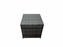Fimous Patio Furniture Sets with Dining Table 3 Stools 2 Chair Side Table in Dark Grey - thumbnail 3