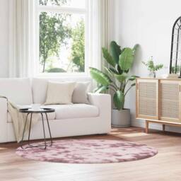 Berkfield Home Shaggy Rug High Pile NAVARRA Dusty Pink 160x160 cm Polyester - Size: Medium - thumbnail 2