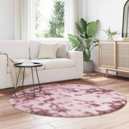 Berkfield Home Shaggy Rug High Pile NAVARRA Dusty Pink 160x160 cm Polyester - Size: Medium - thumbnail 3