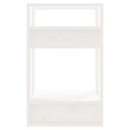Berkfield Home Book Cabinet/Room Divider White 41x35x57 cm Solid Wood Pine - Size: 41 x 35 x 57 cm - thumbnail 4