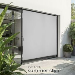 tectake Retractable Awning Taija in Light Grey - Size: 150 cmx 310 cm - thumbnail 7