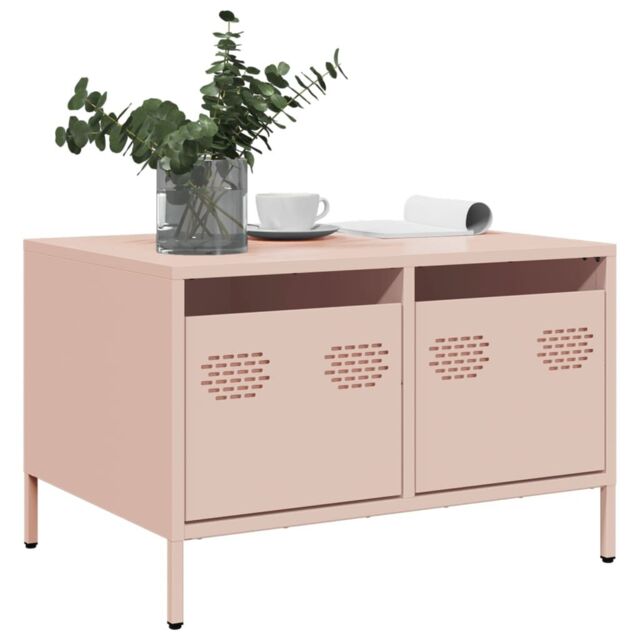 Berkfield Home TV Cabinet Pink 68x50x43.5 cm Cold-rolled Steel - image 1