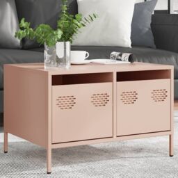Berkfield Home TV Cabinet Pink 68x50x43.5 cm Cold-rolled Steel - thumbnail 3