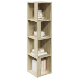Berkfield Home Stylish Corner Cabinet Sonoma Oak 33x33x132 cm Engineered Wood in Light Tan - Size: 33 x 33 x 132 cm - thumbnail 4