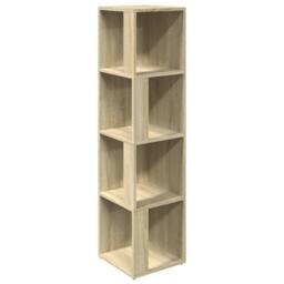 Berkfield Home Stylish Corner Cabinet Sonoma Oak 33x33x132 cm Engineered Wood in Light Tan - Size: 33 x 33 x 132 cm - thumbnail 3