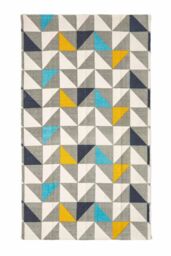 Homescapes Copenhagen Cotton Geometric Scandi Printed Rug - Size: 90 cm x 150 cm - thumbnail 2