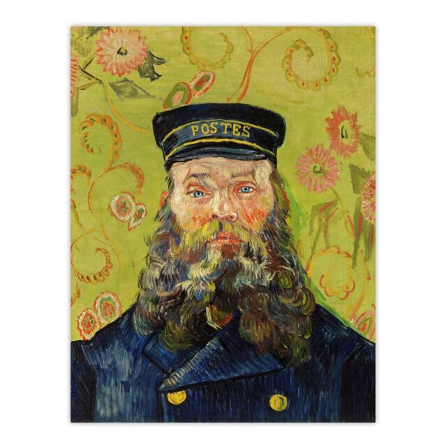 "Artery8 The Postman Joseph Roulin Van Gogh Vintage Wall Art Print Poster in Green - Size: W18"" x H24""" - image 1