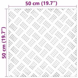 Berkfield Home Aluminum Checker Plates 2 pcs Non-Slip 50x50 cm in Silver - Size: Medium - thumbnail 8