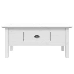 Berkfield Home Coffee Table BODO White 100x55x45 cm Solid Wood Pine - Size: 100 x 55 x 45 cm - thumbnail 3