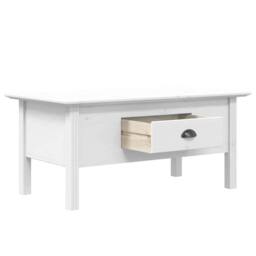 Berkfield Home Coffee Table BODO White 100x55x45 cm Solid Wood Pine - Size: 100 x 55 x 45 cm - thumbnail 4