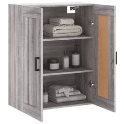 Berkfield Home Wall Mounted Cabinet Grey Sonoma 69.5x34x90 cm Engineered Wood - thumbnail 5