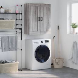 Berkfield Home Wall Mounted Cabinet Grey Sonoma 69.5x34x90 cm Engineered Wood - thumbnail 2