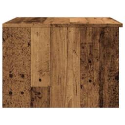 Berkfield Home Coffee Table Old Wood 50x50x36 cm Engineered Wood in Brown - Size: 50 x 50 x 36 cm - thumbnail 6
