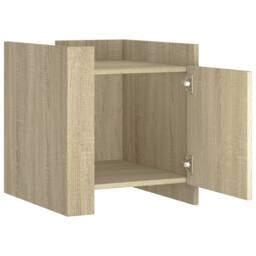 Berkfield Home Decorative Bedside Cabinet Sonoma Oak 45x50x50 cm Engineered Wood in Light Oak - Size: 45 x 50 x 50 cm - thumbnail 7