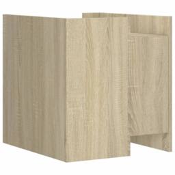 Berkfield Home Decorative Bedside Cabinet Sonoma Oak 45x50x50 cm Engineered Wood in Light Oak - Size: 45 x 50 x 50 cm - thumbnail 6