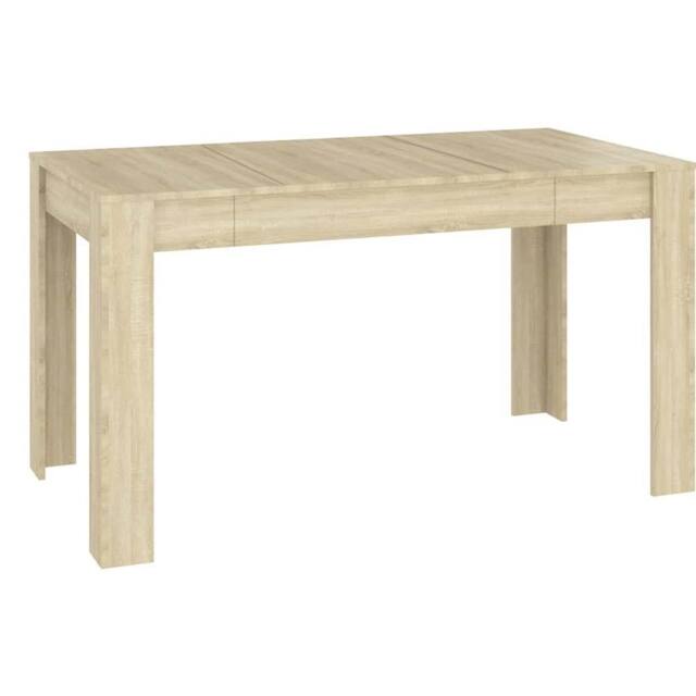 Berkfield Home Dining Table Sonoma Oak 140x74.5x76 cm Engineered Wood in Light Tan - image 1
