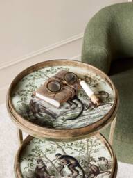 Libra Interiors Harris Antique Brass Spectacle Magnifier in Brown - thumbnail 4