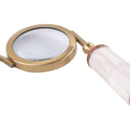 Libra Interiors Harris Antique Brass Spectacle Magnifier in Brown - thumbnail 3