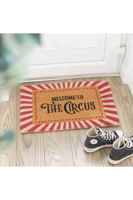 KDMD Red Welcome to the Circus Doormat - Quirky Indoor Entrance Decor - Size: Medium - image 1