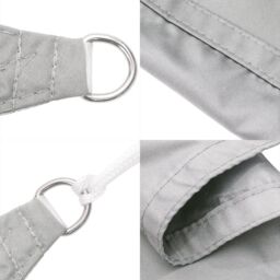 Berkfield Home Sun Shade Sail Light Grey 6x6x6 m 100% Polyester Oxford - thumbnail 6