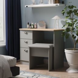 Ready Assembled 2 U Albert 3 Drawer Vanity (Ready Assembled) in Dark Grey
