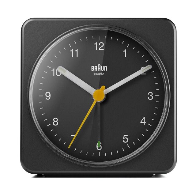 Braun Classic Analogue Alarm Clock in Black - image 1