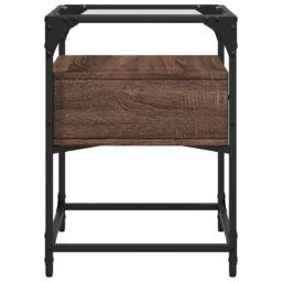 Berkfield Home Decorative Bedside Cabinet Brown Oak 40x40x55 cm Engineered Wood - Size: 40 x 40 x 55 cm - thumbnail 5
