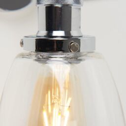 ValueLights Ezrah Pair of Silver Indoor Wall Lantern - thumbnail 3